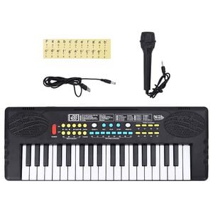 vidaXL 37 teclas piano teclado el&eacute;trico com microfone para crian&ccedil;as