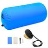 vidaXL Rolo de gin&aacute;stica/yoga insufl&aacute;vel com bomba 120x90 cm PVC azul