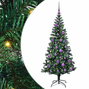 vidaXL &Aacute;rvore de Natal Artificial Pr&eacute;-iluminada Verde 150 cm