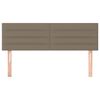 vidaXL Cabeceiras cinzento-acastanhado 144x5x78/88 cm tecido