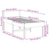 vidaXL Cama sem colch&atilde;o 90x190 cm madeira de pinho maci&ccedil;a
