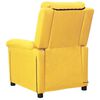 vidaXL Poltrona de massagens tecido amarelo-claro