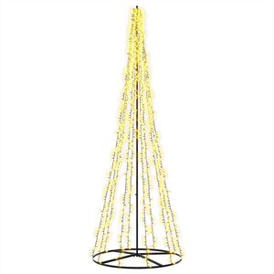 vidaXL &Aacute;rvore de Natal LED 285 cm 1550 LED Branco quente A&ccedil;o Preto