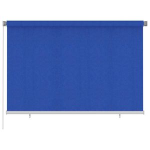 vidaXL Estore de rolo para exterior 225 (L) x 140 (A) cm azul HDPE