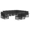vidaXL Conjunto de Sof&aacute;s para Exterior 13 unid. Preto e Cinza Escuro