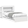 vidaXL Estrutura de Cama com Armazenamento e Cabeceira Branco