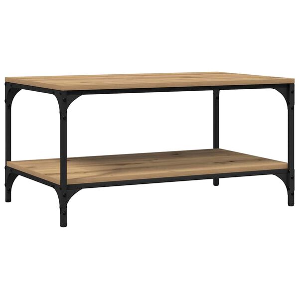 vidaXL Mesa de centro Carvalho Artesanal 81 x 50 x 40 cm