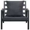vidaXL 4 pcs conj. lounge jardim + almofadões alumínio cinzento-escuro