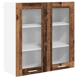 vidaXL Arm&aacute;rio suspenso com porta Madeira antiga 80 x 31 x 80 cm