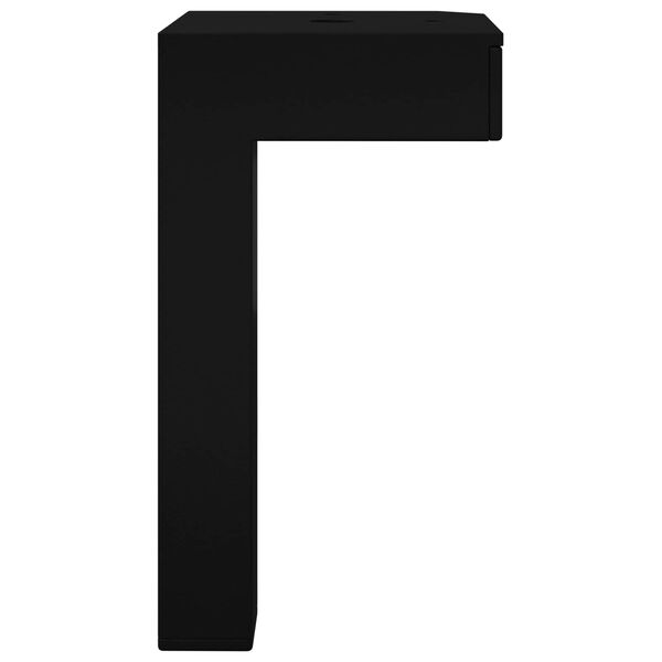 vidaXL P&eacute;s de Apoio 2 pcs Preto 57 x 57 x 100 mm Ferro