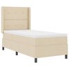 vidaXL Cama Box com colch&atilde;o com cabeceira Creme 80 x 200 cm tecido