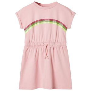vidaXL Vestido de crian&ccedil;a com cord&atilde;o rosa-claro 104