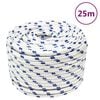 vidaXL Corda de barco 14 mm 25 m polipropileno branco