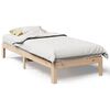 vidaXL Estrutura de cama sem colch&atilde;o 80x200 cm madeira de pinho maci&ccedil;a