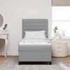 vidaXL Cama Box com colch&atilde;o Cinzento-claro 90 x 190 cm tecido
