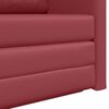 vidaXL Sof&aacute;-Cama 110cm Vinho Vermelho Couro Artificial