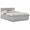vidaXL Estrutura da Cama com cabeceira Sonoma Cinzento 160 x 200 cm