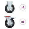 vidaXL 16 pcs rodas 200 mm