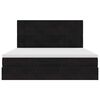 vidaXL Estrutura de cama otomana com colchões 180x200cm veludo preto
