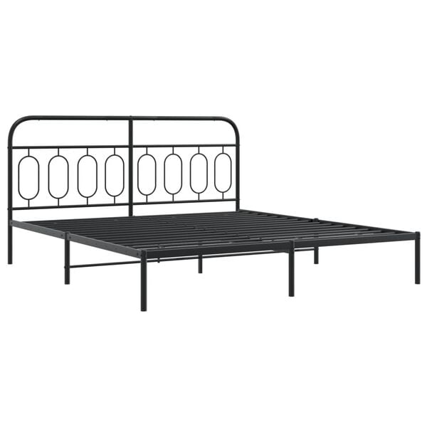 vidaXL Estrutura de cama sem colchão com pés 160x200 cm preto