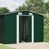 vidaXL Abrigo de jardim 257x990x181 cm a&ccedil;o galvanizado verde