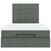 vidaXL Estrutura cama otomana colch&atilde;o 120x200cm tecido cinzento escuro