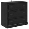 vidaXL Aparadores com gaveta 2 pcs Carvalho Preto 70 x 35,5 x 67,5 cm