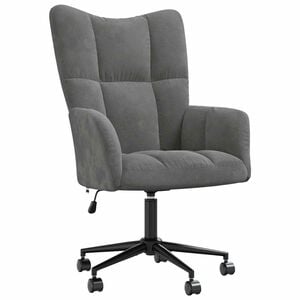vidaXL Cadeira de descanso veludo cinzento-escuro