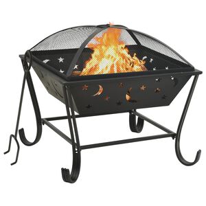 vidaXL Braseira com ati&ccedil;ador 62 cm XXL a&ccedil;o