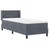 vidaXL Cama Box com colch&atilde;o Cinza Escuro 200 x 80 cm Veludo