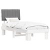 vidaXL Estrutura de Cama com Cabeceira Estofada Cinzento-claro