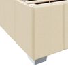 vidaXL Estrutura da Cama com colch&atilde;o Creme 200 x 200 cm tecido