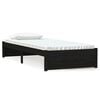vidaXL Estrutura cama pequena solteiro 75x190 cm madeira maci&ccedil;a preto