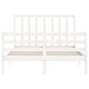 vidaXL Cama sem colchão 140x190 cm madeira de pinho maciça branco