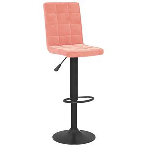vidaXL Banco de bar veludo rosa