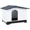 vidaXL Casota para c&atilde;es cinza 90,5x68x66 cm Polipropileno