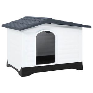 vidaXL Casota para c&atilde;es cinza 90,5x68x66 cm Polipropileno