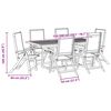 vidaXL 7 pcs conjunto de jantar para jardim ac&aacute;cia maci&ccedil;a e textilene