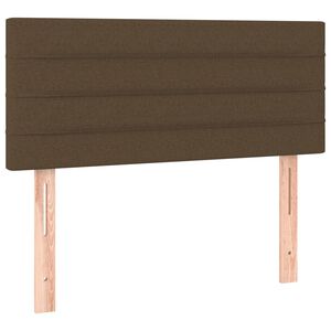vidaXL Cabeceira de cama tecido 80x5x78/88 cm castanho