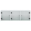 vidaXL Armário de parede c/ portas de vidro 102x37x35 cm branco