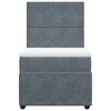 vidaXL Cama com molas/colch&atilde;o 90x190 cm veludo cinza-escuro