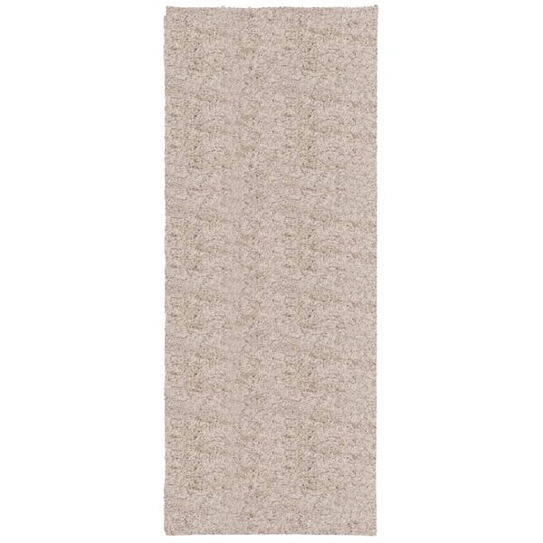 vidaXL Tapete shaggy de pelo alto PAMPLONA 80x200 cm bege