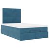 vidaXL Estrutura cama otomana colch&otilde;es 120x200cm veludo azul escuro