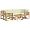 vidaXL Conjunto de Sof&aacute;s para Exterior 7 unid. Branco e Creme
