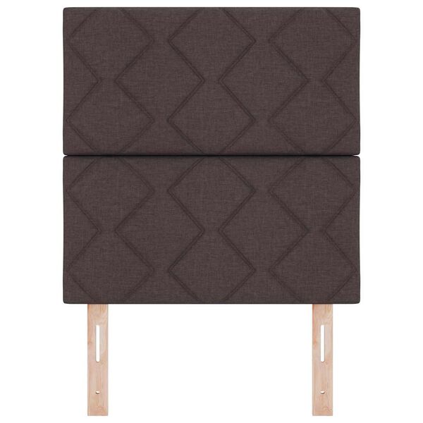 vidaXL Cabeceira com cabeceira Marrom Escuro 80 cm Couro Sint&eacute;tico