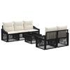 vidaXL Conjunto de Sof&aacute; de Jardim 6 unid. Preto vime PE