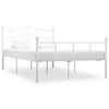 vidaXL Estrutura de cama 140x200 cm metal branco