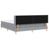 vidaXL Cama com Estrado com colch&atilde;o Cinzento-claro 180 x 200 cm tecido