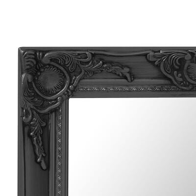 vidaXL Espelho de parede estilo barroco 50x50 cm preto