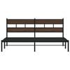 vidaXL Cama sem colch&atilde;o com cabeceira 200x200 cm carvalho castanho